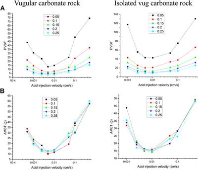 Numerical Studies and Analyses on the Acidizing Process in Vug Carbonate Rocks